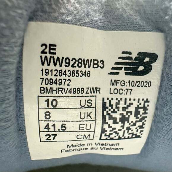 New Balance 928v3 White Leather Walking Shoes Women's Size 10 Extra Wide 2E - Picture 10 of 10